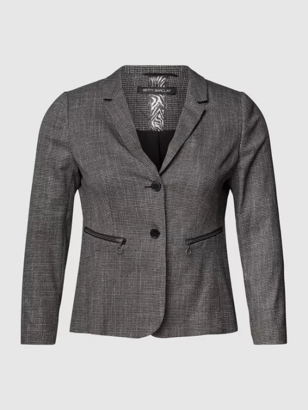 Betty Barclay Blazer Mit Hahnentrittmuster – Dunkelgrau 1