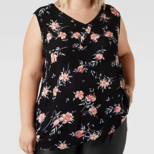 KAFFE Curve PLUS SIZE Bluse Mit Allover-Muster – Schwarz 13