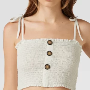 Only Crop Top Mit Smok-Details – Offwhite 11