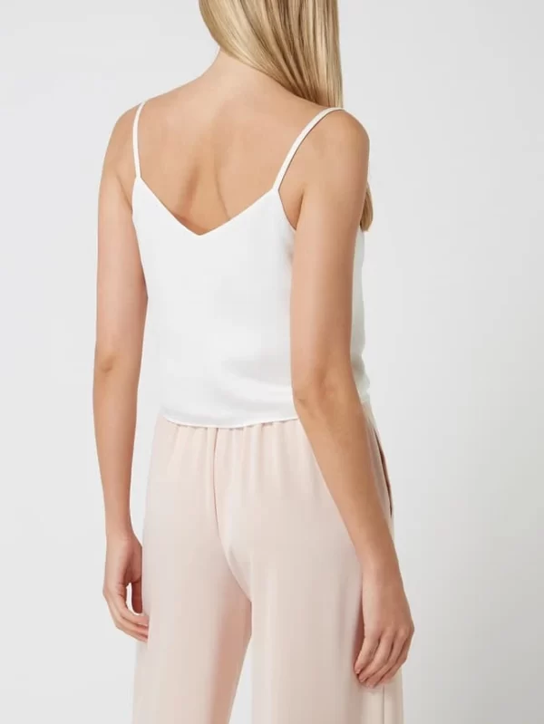 Jake*s Cocktail Crop Top Aus Satin – Ecru 6