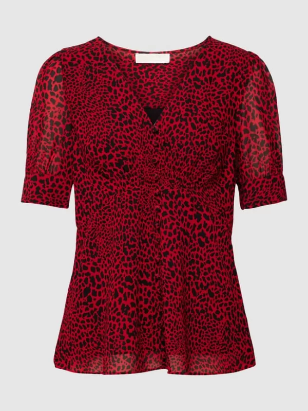 MICHAEL Michael Kors Blusenshirt Mit Animal-Print – Rot 3