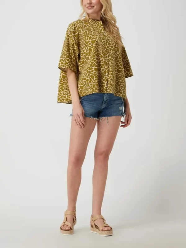 Smith And Soul Bluse Mit Animal-Print – Olivgrün 1