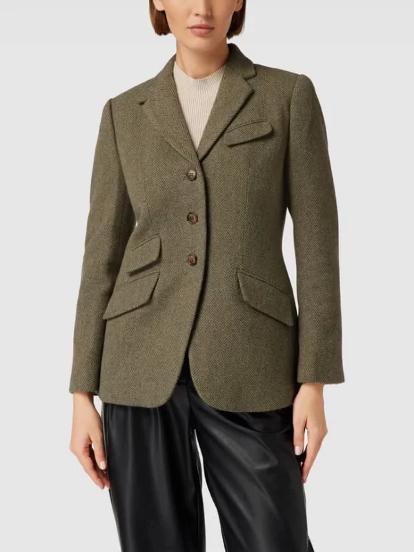 Lauren Ralph Lauren Blazer Mit Allover-Muster Modell ‘DRAYA-BLAZER’ – Haselnuss Braun 5