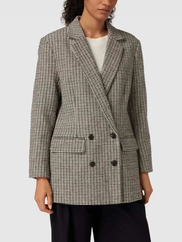 MOSS COPENHAGEN Blazer Mit Hahnentrittmuster Modell ‘Florencia’ – Mittelbraun 5