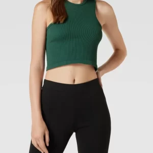 Only Crop Top In Ripp-Optik – Dunkelgrün 13