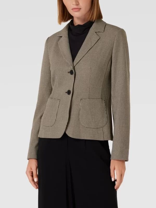 Betty Barclay Blazer Mit Hahnentrittmuster – Taupe 5