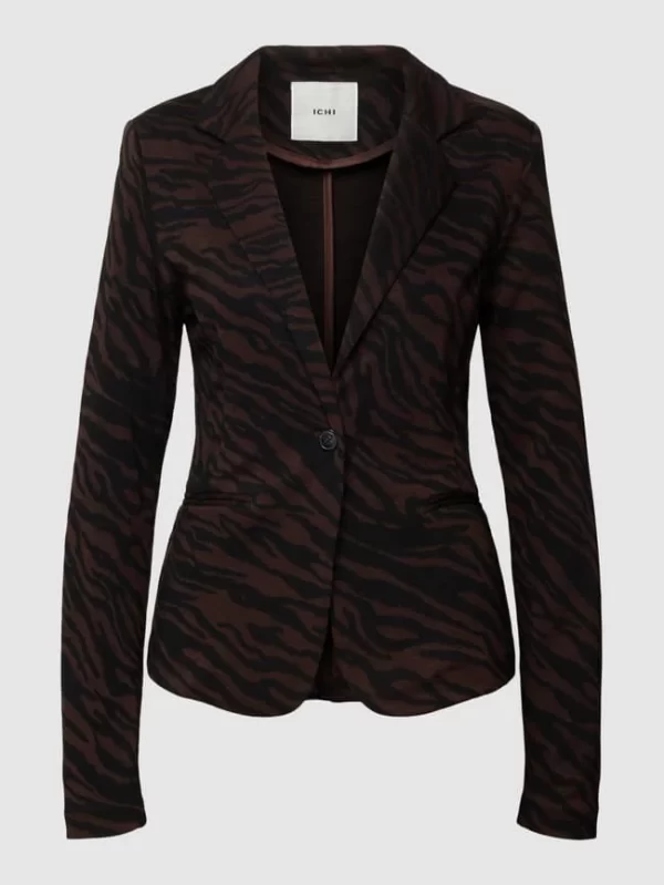 ICHI Blazer Mit Animal-Print Modell ‘KATE’ – Dunkelbraun 3