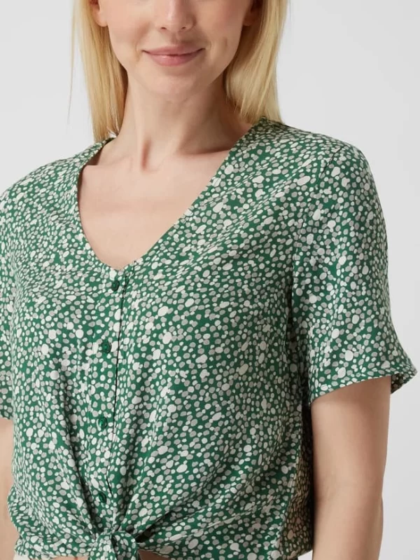 Pieces Bluse Mit Knotendetail Modell ‘Nya’ – Hellgrün 4