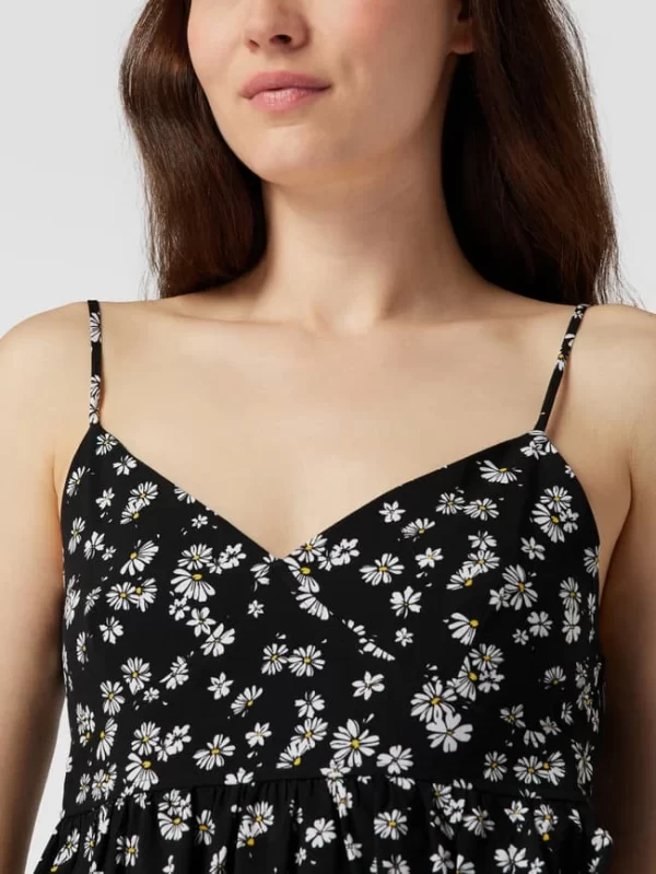 REVIEW Crop Top Mit Floralem Muster – Schwarz 4