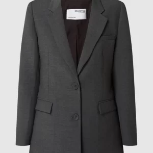 Selected Femme Blazer Mit 2-Knopf-Leiste Modell ‘Frita’ – Dunkelgrau Meliert 9