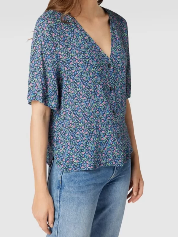 Jake*s Casual Bluse Mit Floralem Allover-Muster – Schwarz 4