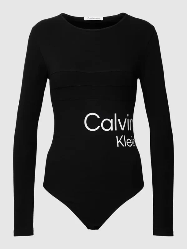 Calvin Klein Jeans Body Mit Label-Print – Schwarz 3