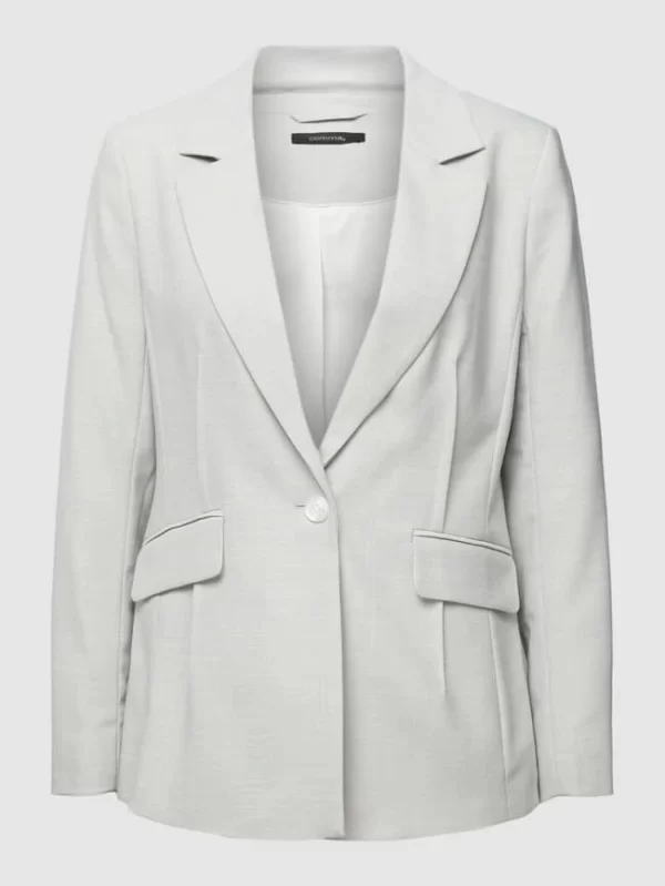 Comma Blazer Mit Label-Applikation – Hellgrau Meliert 3