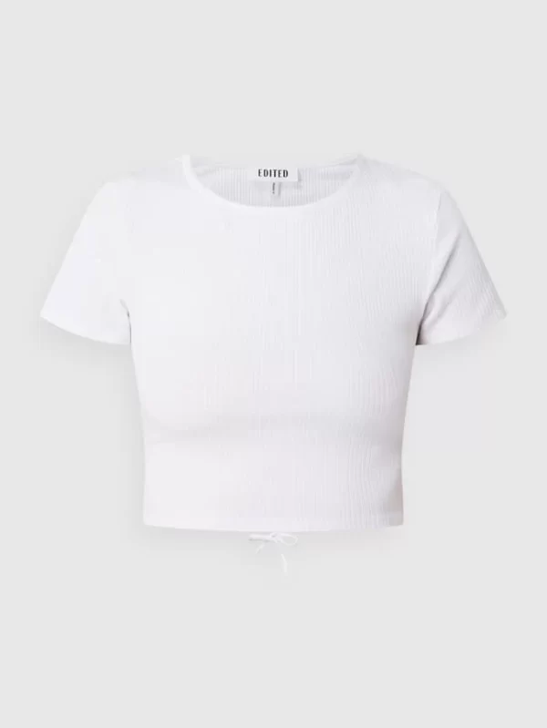 EDITED Crop Top Mit Schnürung Modell ‘Anke’ – Weiß 3