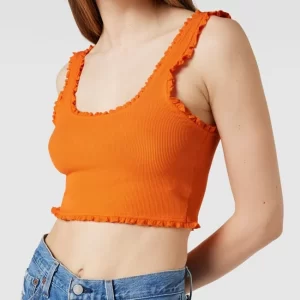 Only Crop Top Mit Rüschen – Orange 11