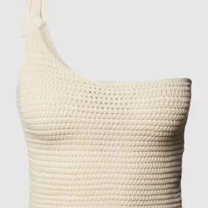 REVIEW Crop Top Mit One-Shoulder-Träger – Beige 9