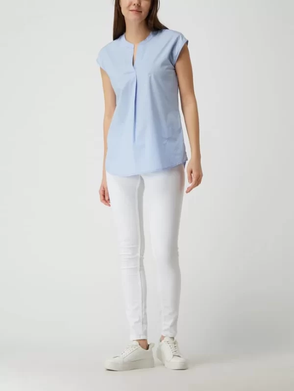 Emily Van Den Bergh Blusenshirt Mit Stretch-Anteil – Hellblau 1