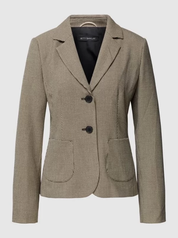 Betty Barclay Blazer Mit Hahnentrittmuster – Taupe 3