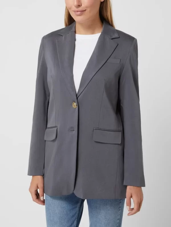 JC Sophie Blazer Mit Paspelierten Pattentaschen – Dunkelgrau 5