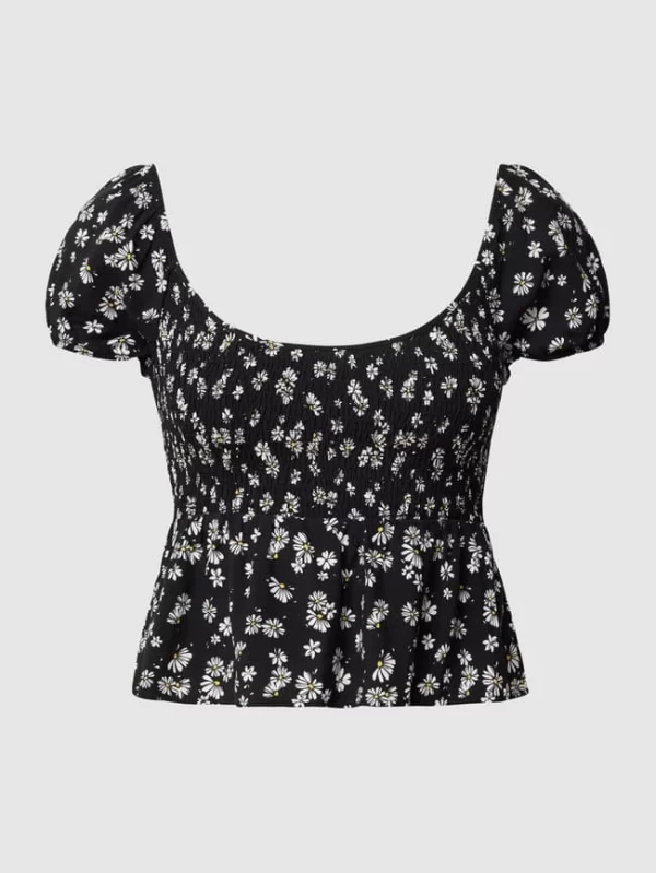 REVIEW Crop Top Mit Floralem Muster – Schwarz 3