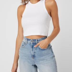 Modström Crop Top Mit Rippenstruktur Modell ‘Igor’ – Offwhite 13