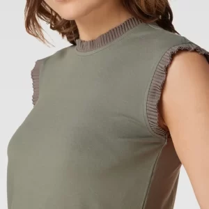 Jake*s Collection Bluse Mit Plisseefalten – Khaki 11