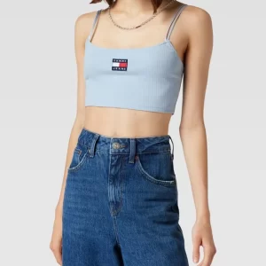 Tommy Jeans Crop Top Mit Logo-Patch – Hellblau 13