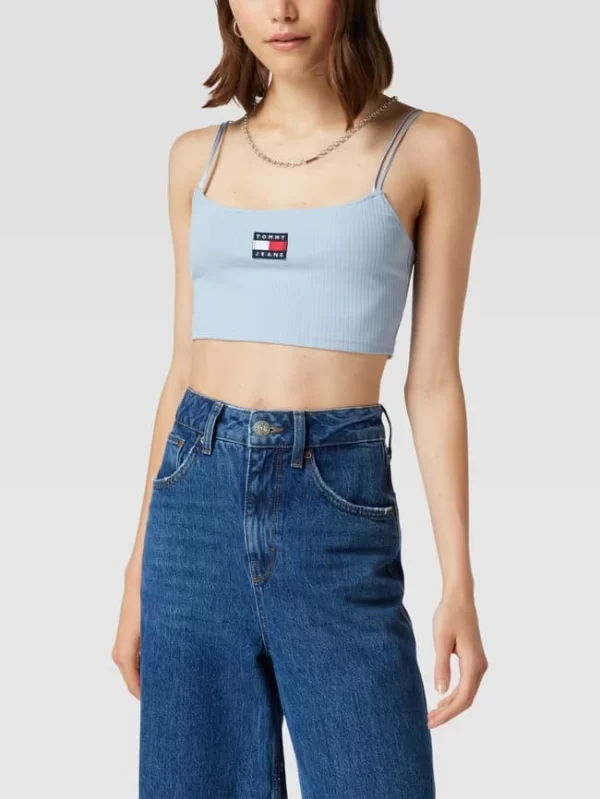 Tommy Jeans Crop Top Mit Logo-Patch – Hellblau 5