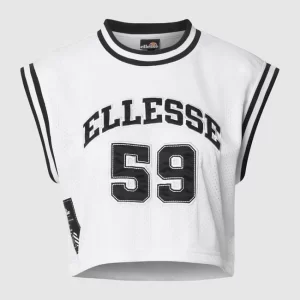 Ellesse Crop Top Aus Mesh – Weiß 9