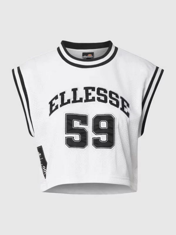 Ellesse Crop Top Aus Mesh – Weiß 3