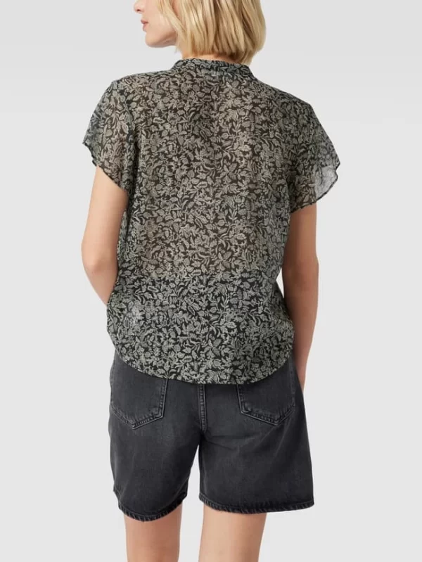 Jake*s Collection Bluse Mit Floralem Allover-Muster – Schwarz 6