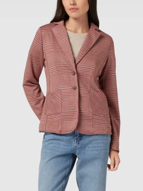 More & More Blazer Mit Hahnentrittmuster – Pink 5