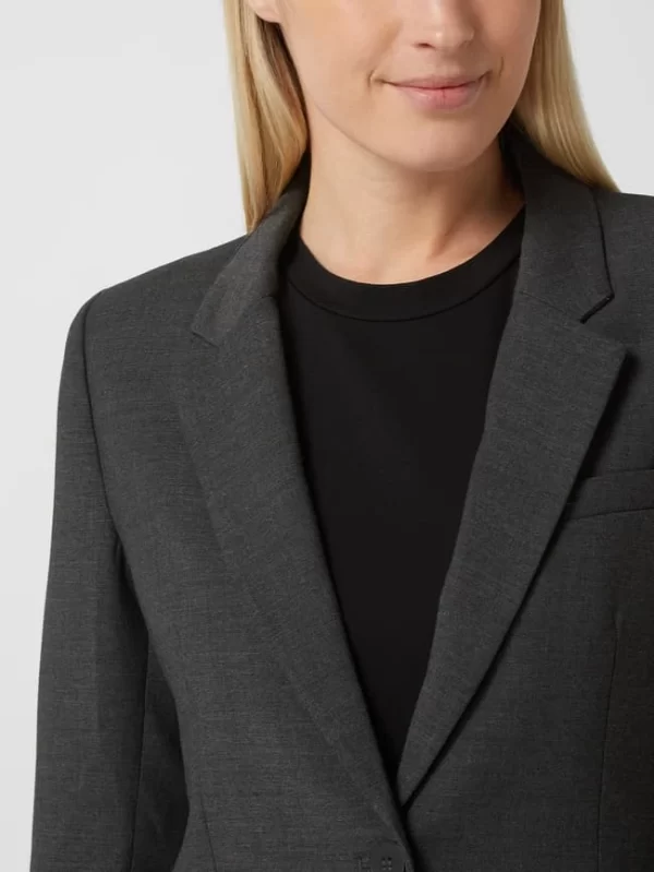 Selected Femme Blazer Mit 2-Knopf-Leiste Modell ‘Frita’ – Dunkelgrau Meliert 4