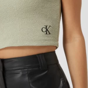 Calvin Klein Jeans Crop Top Mit Feiner Struktur – Schilf 11