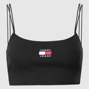 Tommy Jeans Crop Top Mit Label-Patch Modell ‘CROP RIB BADGE’ – Schwarz 9