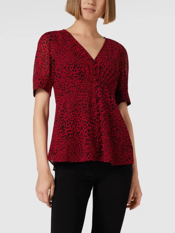 MICHAEL Michael Kors Blusenshirt Mit Animal-Print – Rot 5