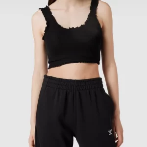 Only Crop Top Mit Rüschen – Schwarz 13