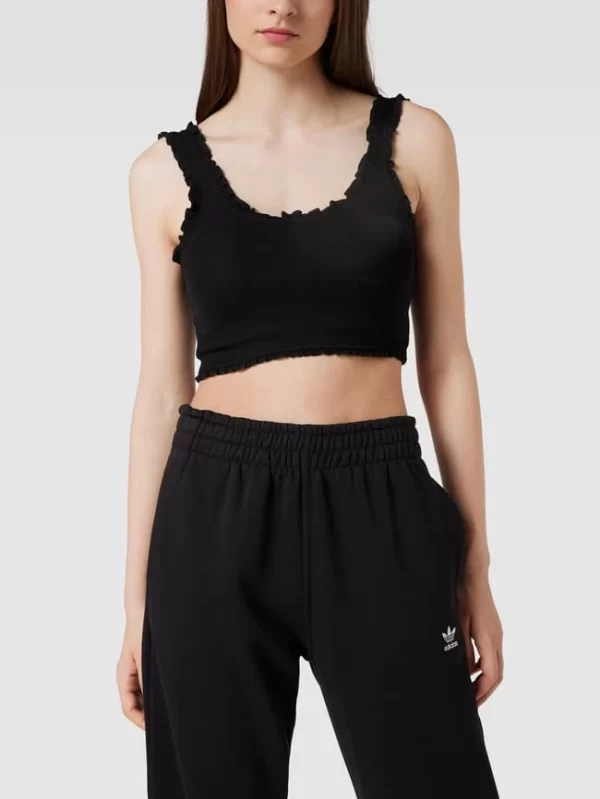 Only Crop Top Mit Rüschen – Schwarz 5