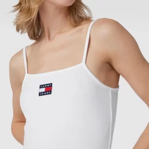 Tommy Jeans Body In Ripp-Optik – Weiß 11