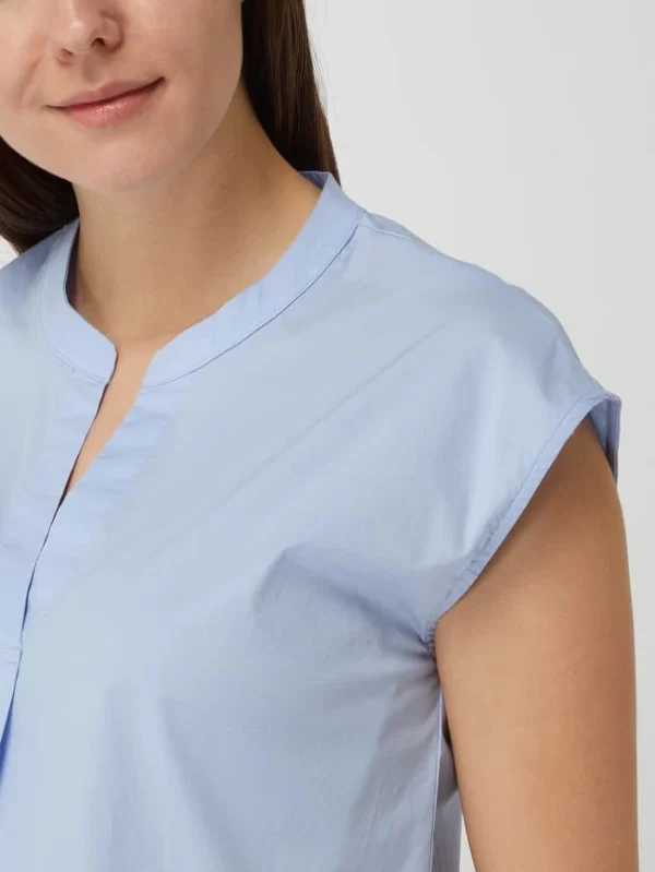 Emily Van Den Bergh Blusenshirt Mit Stretch-Anteil – Hellblau 4