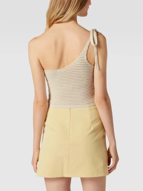 REVIEW Crop Top Mit One-Shoulder-Träger – Beige 6