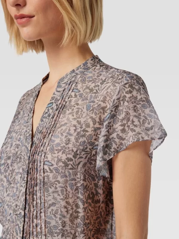 Jake*s Collection Bluse Mit Floralem Allover-Muster – Bleu 4