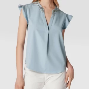 Guess Bluse Mit Ziersteinbesatz – Hellblau 13