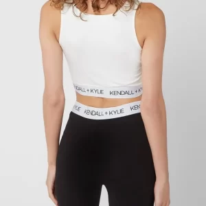 Kendall & Kylie Crop Top Mit Logo-Bund – Offwhite 15