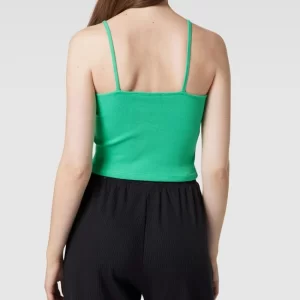 REVIEW Crop Top In Ripp-Optik – Smaragdgrün 15