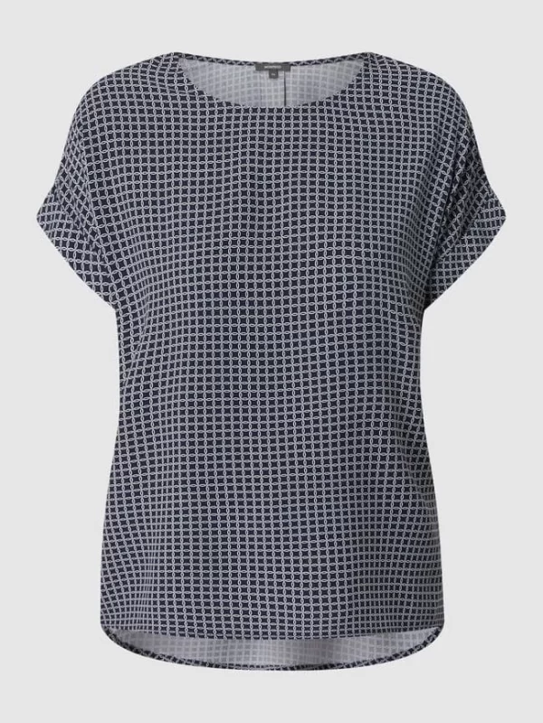 Montego Blusenshirt Mit Allover-Muster – Dunkelblau 3