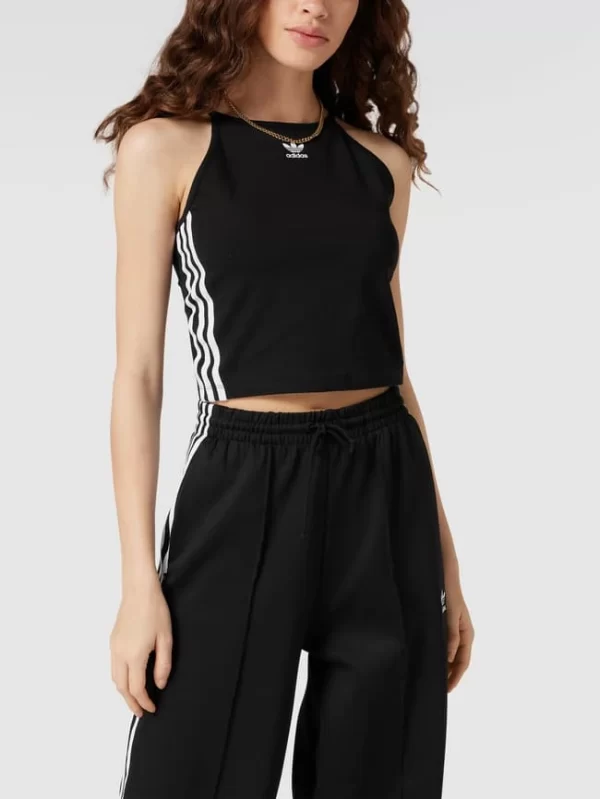 Adidas Originals Crop Top Mit Label-Streifen – Schwarz 5