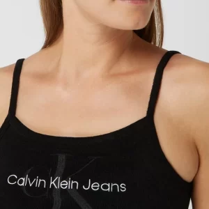 Calvin Klein Jeans Crop Top Aus Frottee – Schwarz 11