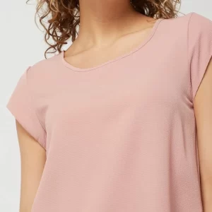 Only Blusenshirt In Unifarbenem Design – Rosé 11