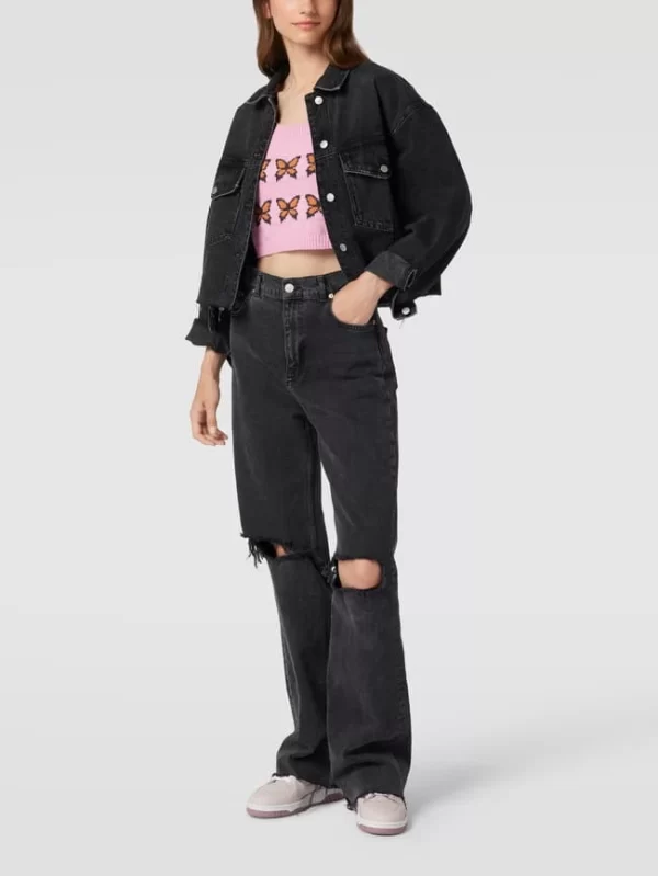 Levi’s® Crop Top Mit Strick-Optik – Rosa 1